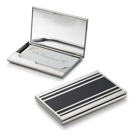 Cove Silver Plated Business Card Case For Ladies